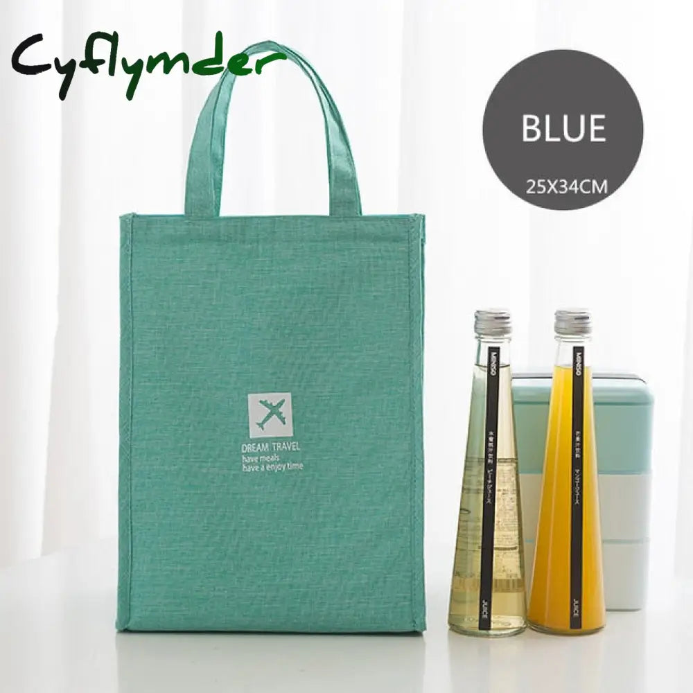 Cyflymder Insulated Heat Lunch Bags Thermal Women Picnic Bento Box Boys Thermo Pouch Fresh Keeping