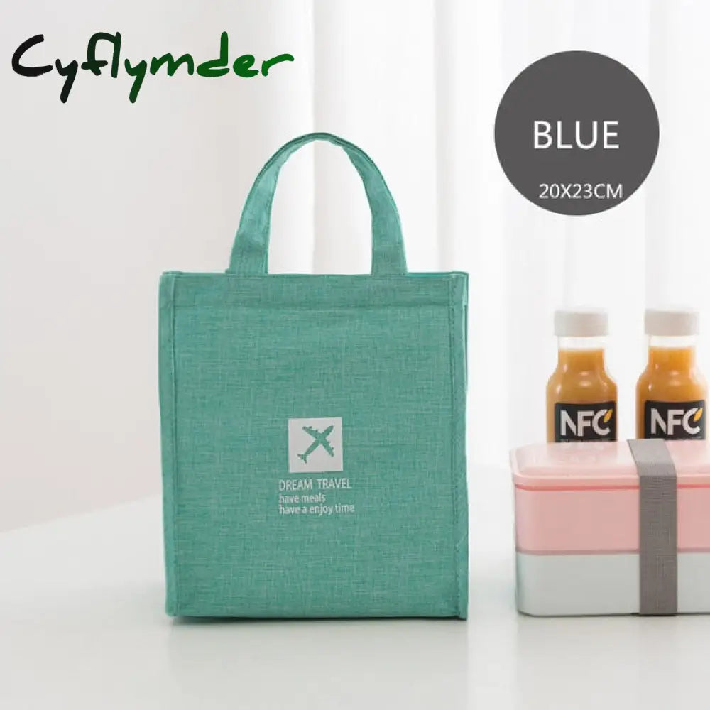 Cyflymder Insulated Heat Lunch Bags Thermal Women Picnic Bento Box Boys Thermo Pouch Fresh Keeping
