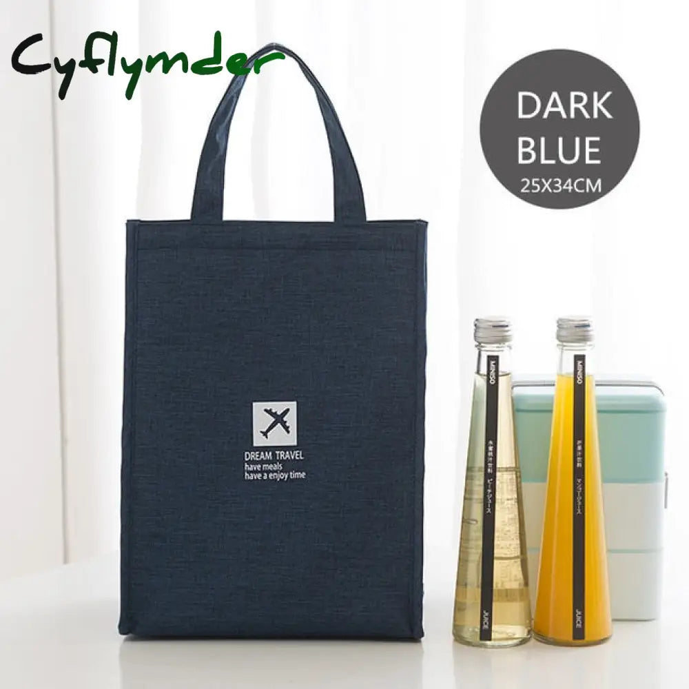 Cyflymder Insulated Heat Lunch Bags Thermal Women Picnic Bento Box Boys Thermo Pouch Fresh Keeping
