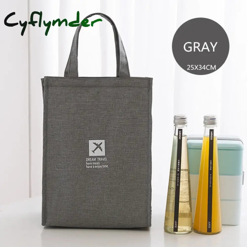 Cyflymder Insulated Heat Lunch Bags Thermal Women Picnic Bento Box Boys Thermo Pouch Fresh Keeping