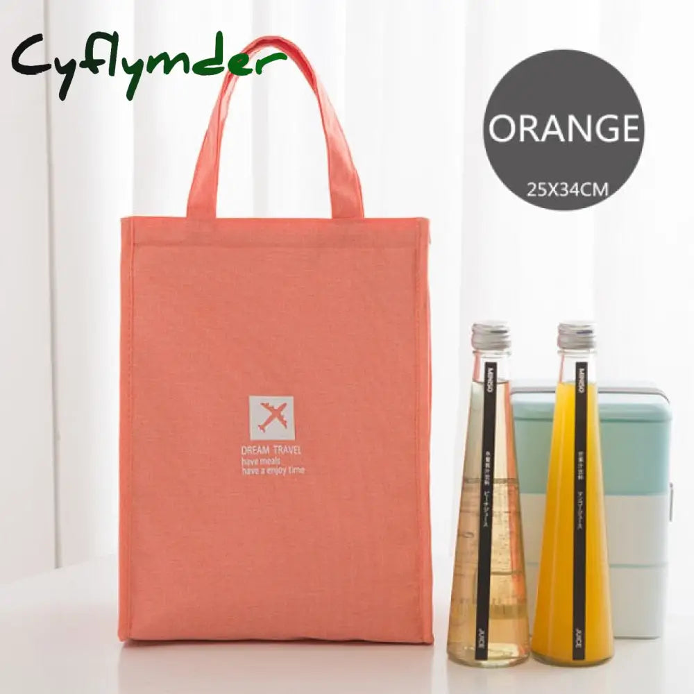 Cyflymder Insulated Heat Lunch Bags Thermal Women Picnic Bento Box Boys Thermo Pouch Fresh Keeping