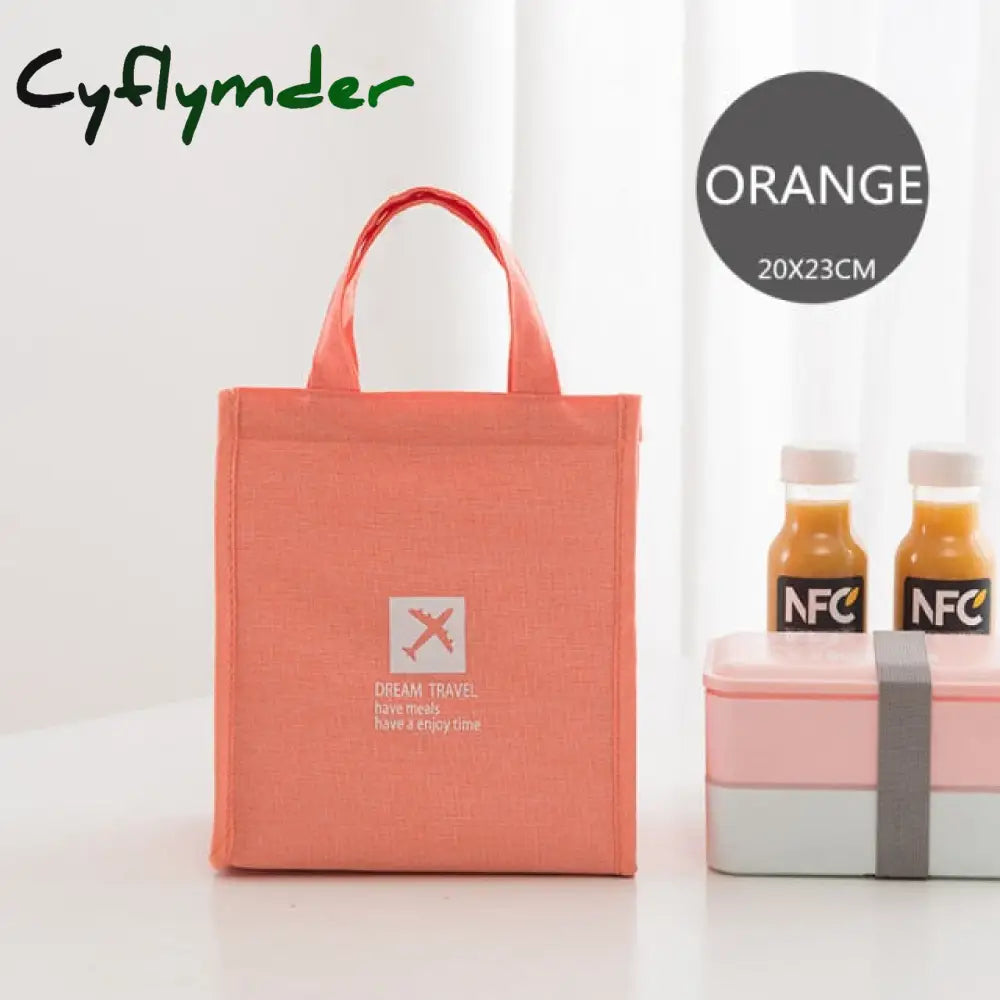 Cyflymder Insulated Heat Lunch Bags Thermal Women Picnic Bento Box Boys Thermo Pouch Fresh Keeping