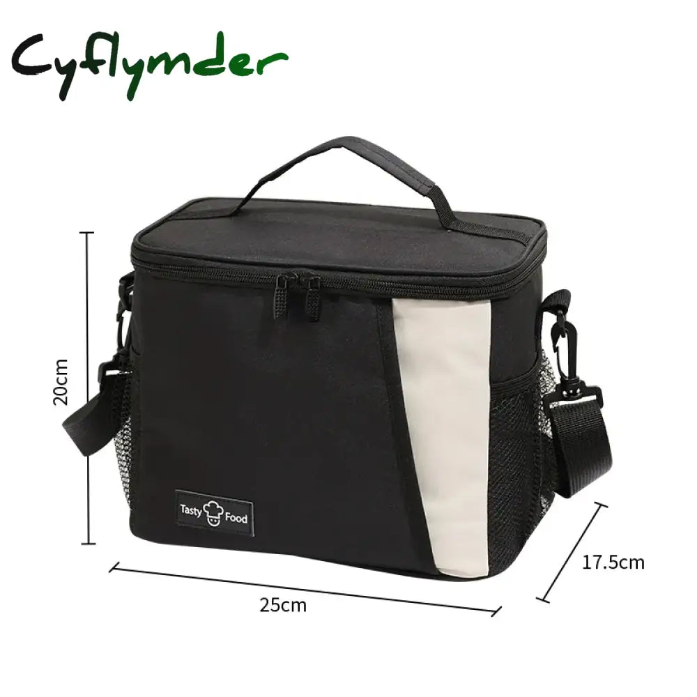 Cyflymder Insulated Lunch Bag Large Bags For Women Men Reusable With Adjustable Shoulder Strap