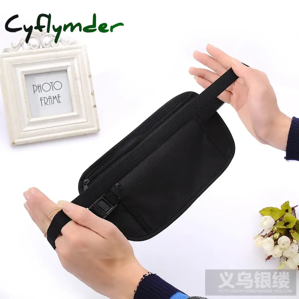 Cyflymder Invisible Travel Waist Packs Pouch For Passport Money Belt Bag Hidden Security Wallet