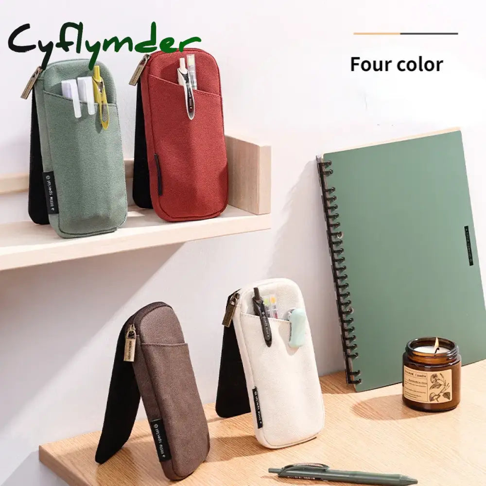 Cyflymder Japan Kokuyo Pencil Case Series Double-Sided Magnetic Canvas Stationery Convenient