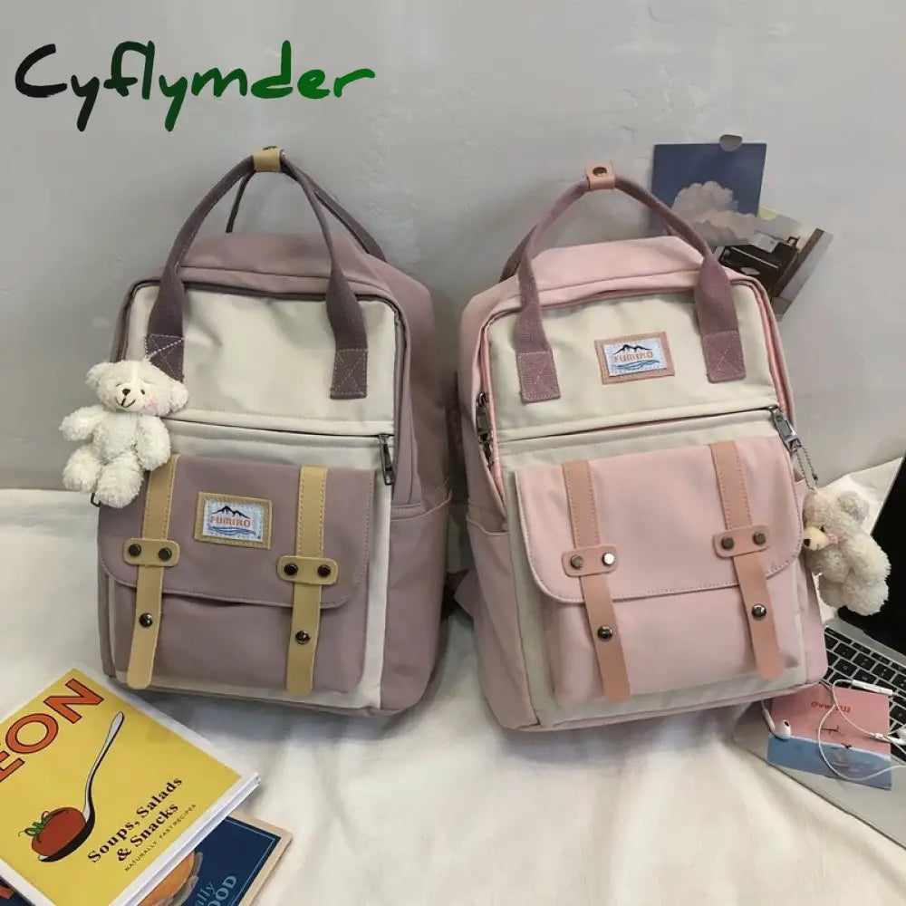 Cyflymder Japan Korea Backpack Women Large Capacity School Tote Rucksack For Girls Fashion