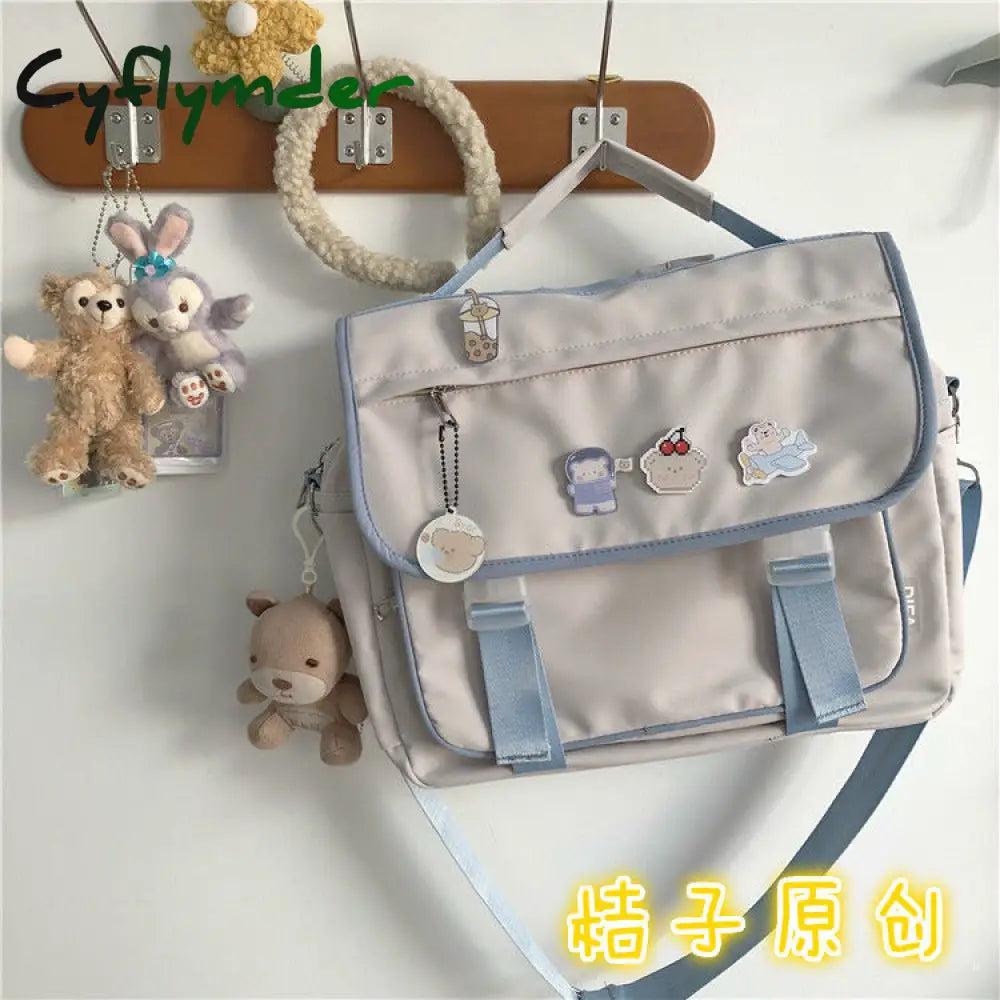 Cyflymder Japanese College Style Vintage Schoolbag Female Cute Girl Student Messenger Bag Korean