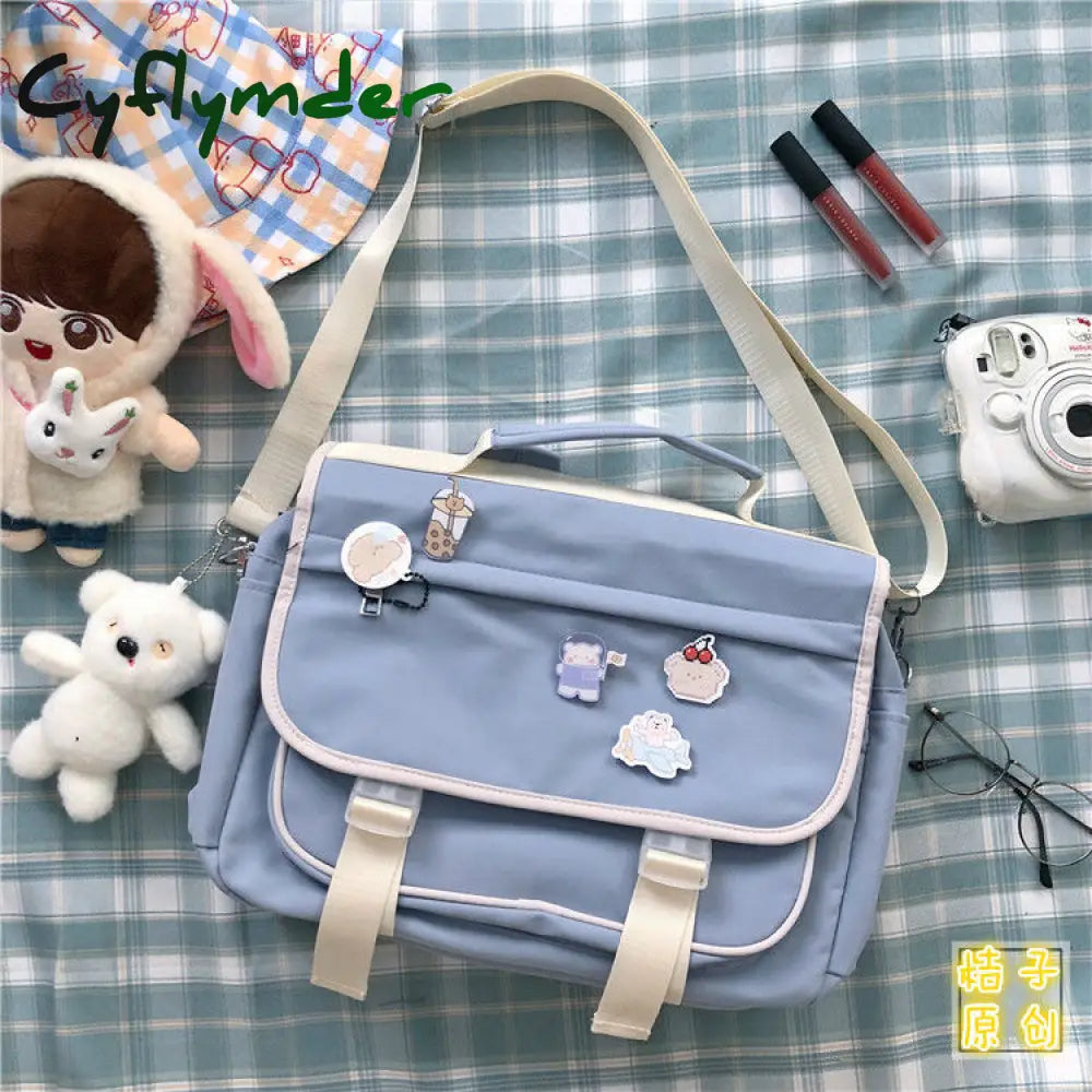 Cyflymder Japanese College Style Vintage Schoolbag Female Cute Girl Student Messenger Bag Korean