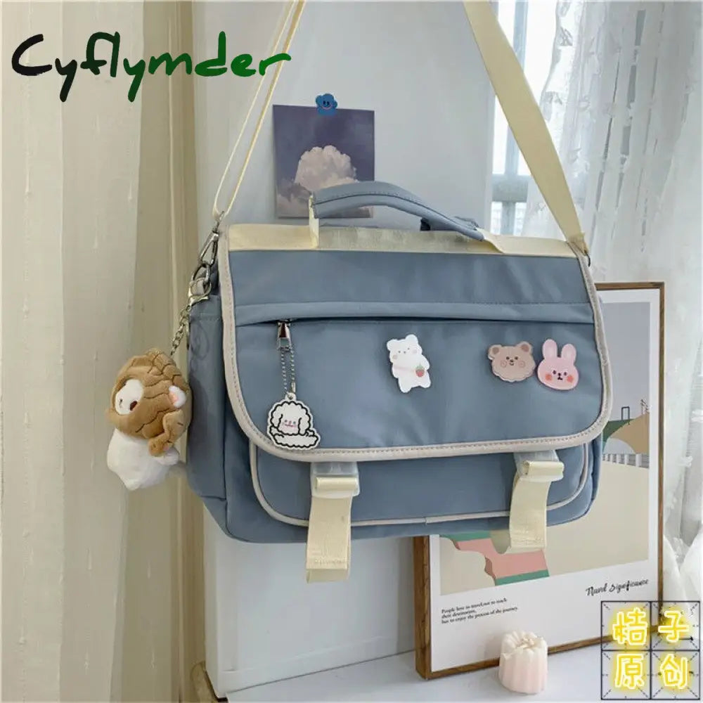 Cyflymder Japanese College Style Vintage Schoolbag Female Cute Girl Student Messenger Bag Korean