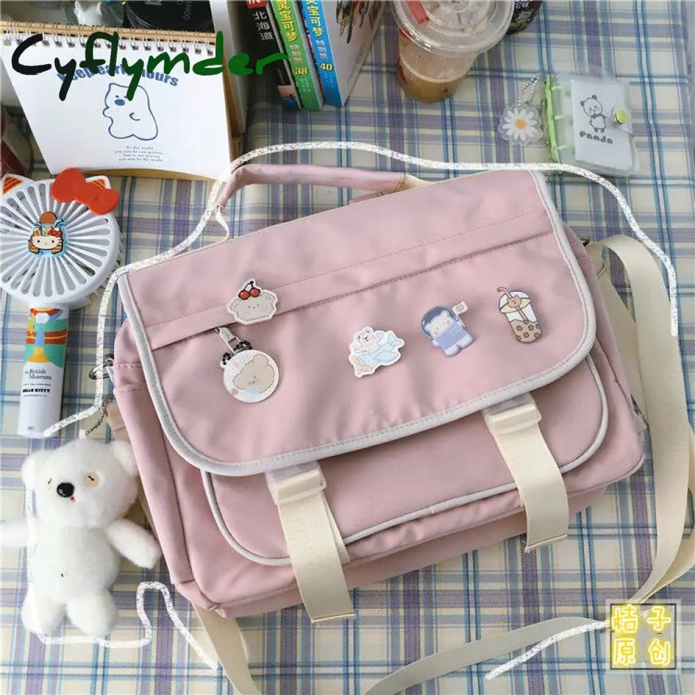 Cyflymder Japanese College Style Vintage Schoolbag Female Cute Girl Student Messenger Bag Korean