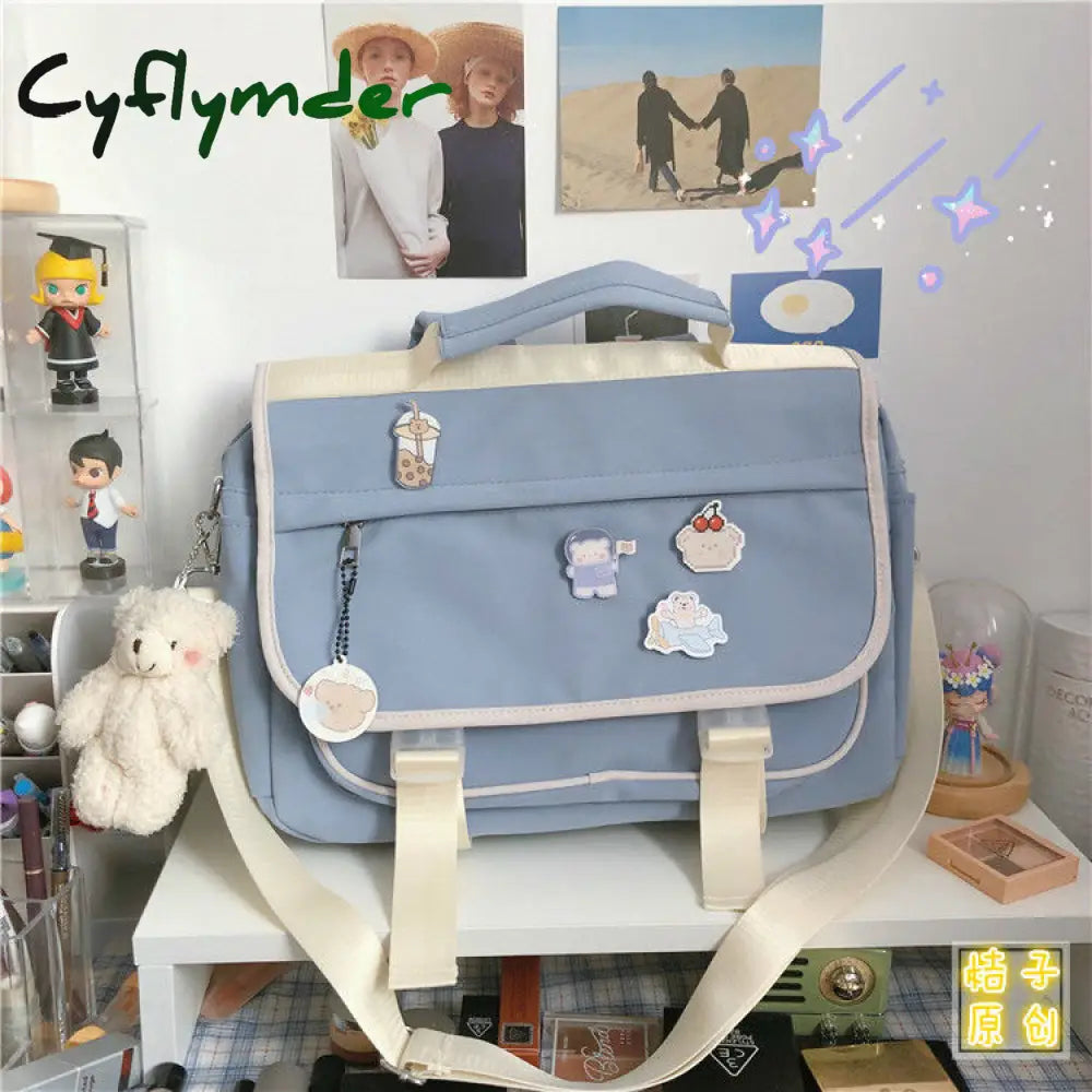 Cyflymder Japanese College Style Vintage Schoolbag Female Cute Girl Student Messenger Bag Korean