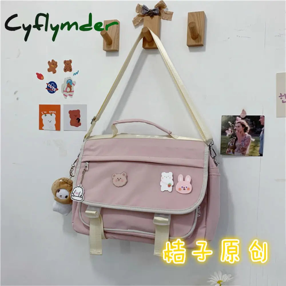 Cyflymder Japanese College Style Vintage Schoolbag Female Cute Girl Student Messenger Bag Korean