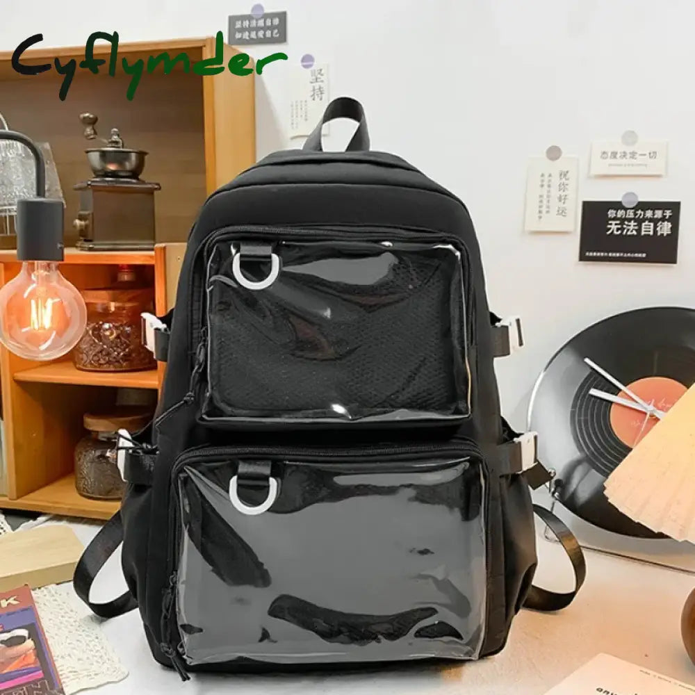 Cyflymder Japanese Kawaii Itabag Women New Transparent Backpack Women Large Capacity Ita Backpack School Bags for