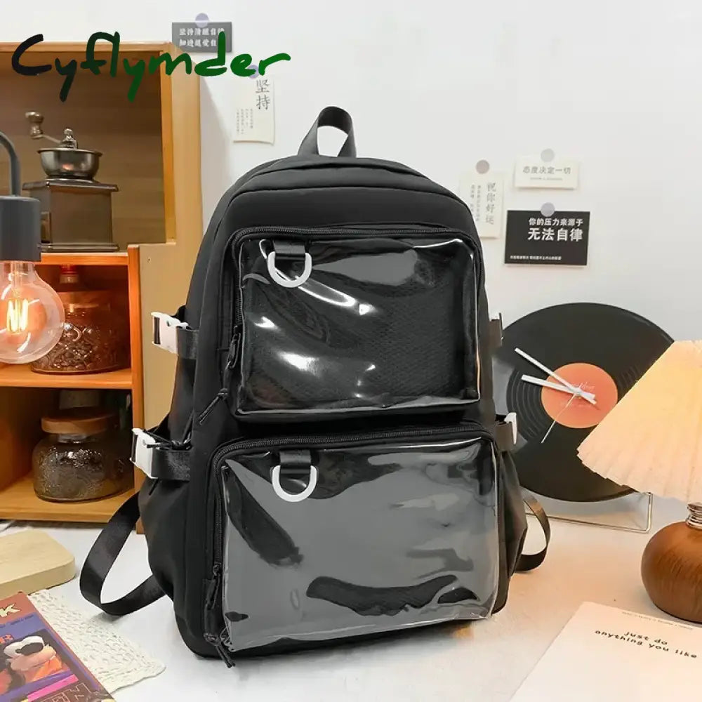 Cyflymder Japanese Kawaii Itabag Women New Transparent Backpack Women Large Capacity Ita Backpack School Bags for