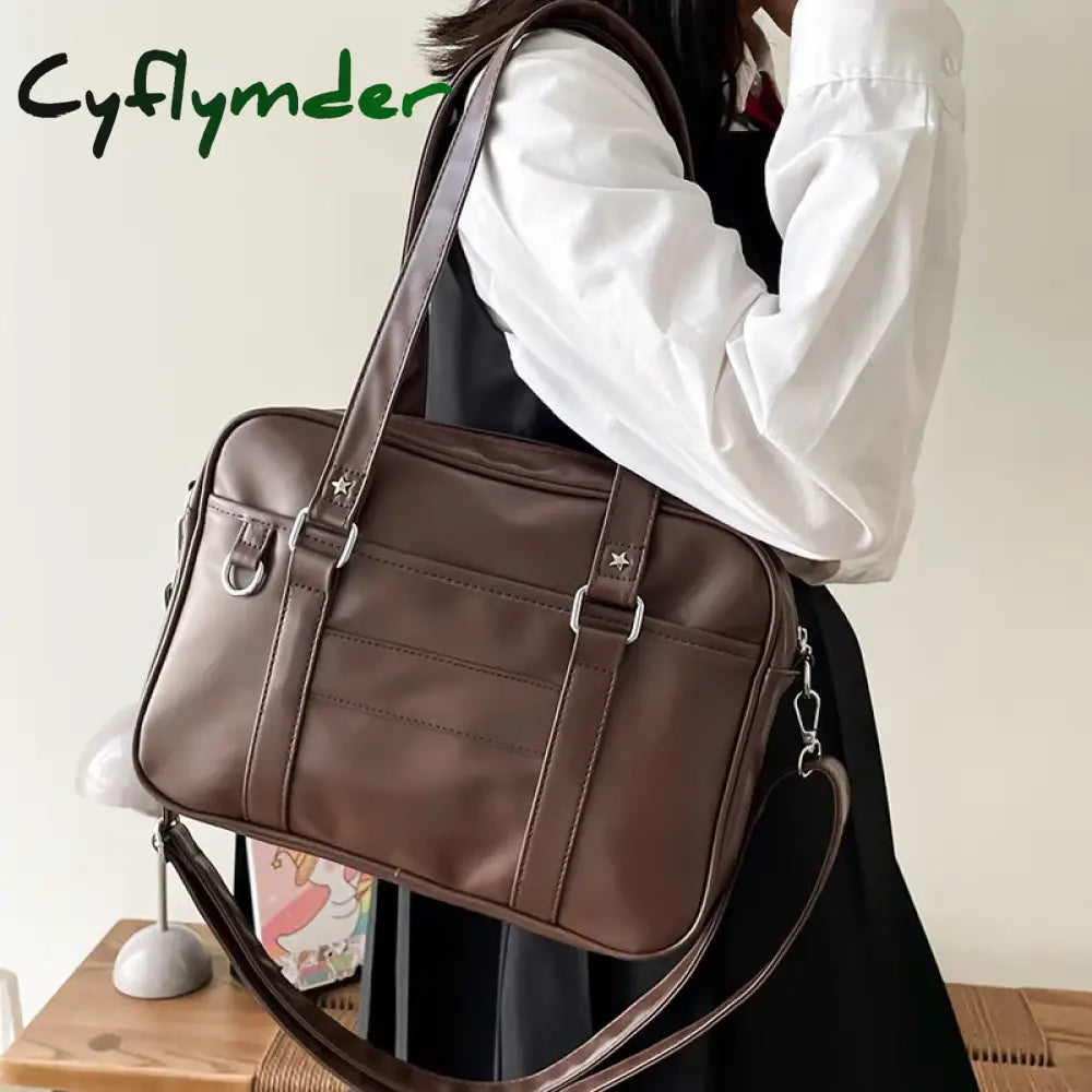 BACK TO SCHOOL Japanese Preppy Style Shoulder Bag Women PU Leather JK Uniform Bag Girls Handbags Pure Color Crossbody Bags Itabag Tote Bolso