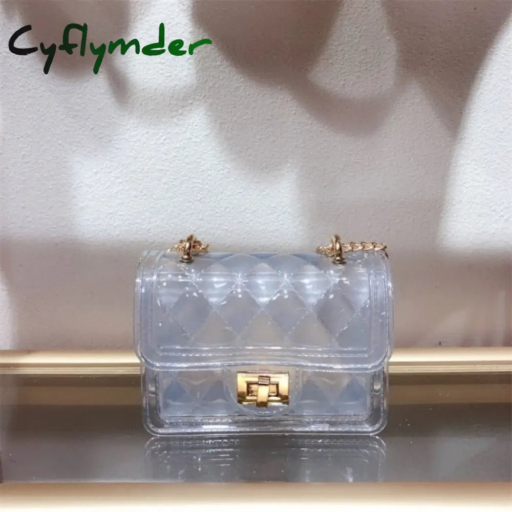 Cyflymder Jelly Handbags Women’s Shoulder Bag Pvc Mini Crossbody Bags For Women Small Cluth Purse