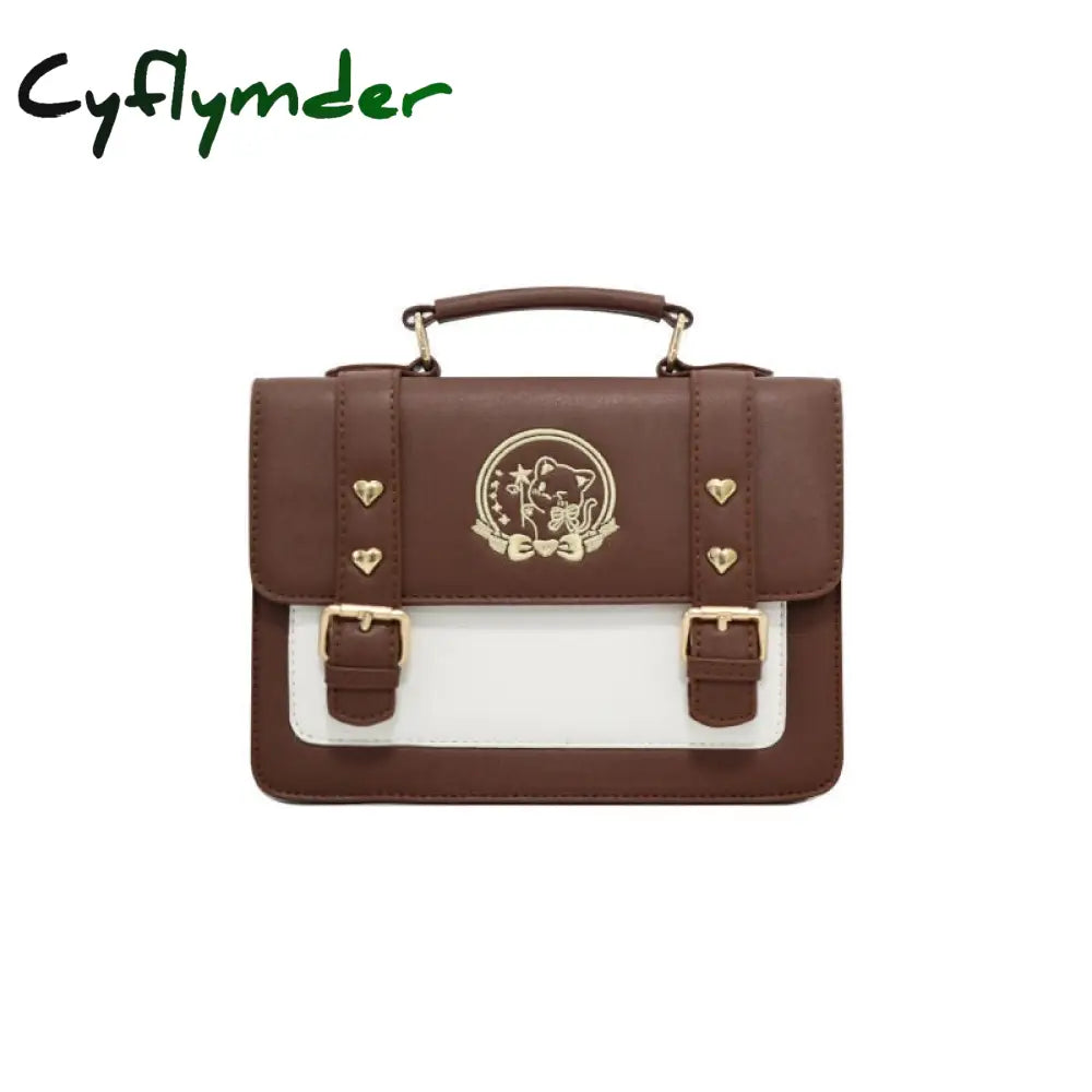 Cyflymder Jk Handbags Women Shoulder Bag Pu Crossbody Lolita Designer Harajuku Japanese Messenger