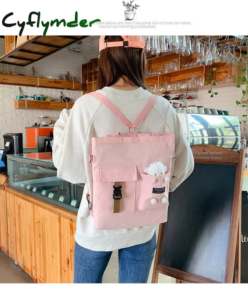 Cyflymder Kawaii Cartoon Tote Bag Canvas Handbag Shopping Super Cool Handbags Shoulder Bags For