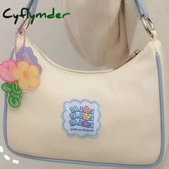 Cyflymder Kawaii Cute Shoulder Bag Letter Print Korean Style Casual Crossbody New Literary Girl