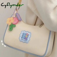 Cyflymder Kawaii Cute Shoulder Bag Letter Print Korean Style Casual Crossbody New Literary Girl