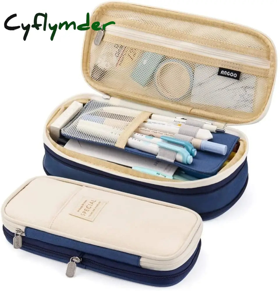 Cyflymder Kawaii Pencil Cases Large Capacity Bag Pouch Holder Box For Girls Office Student