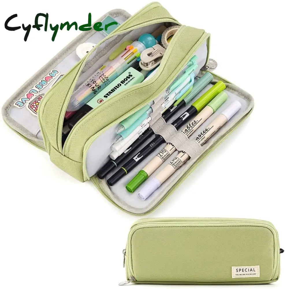 Cyflymder Kawaii Pencil Cases Large Capacity Bag Pouch Holder Box For Girls Office Student