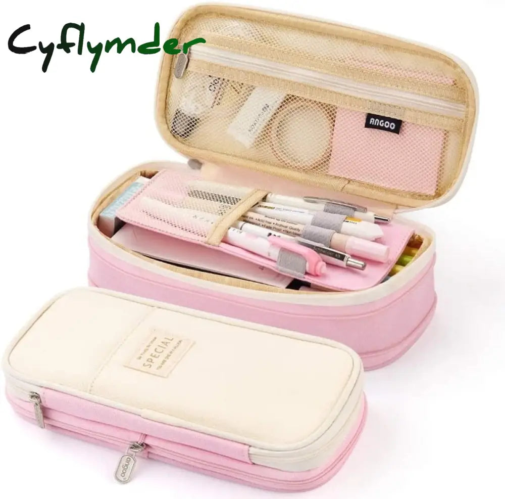 Cyflymder Kawaii Pencil Cases Large Capacity Bag Pouch Holder Box For Girls Office Student