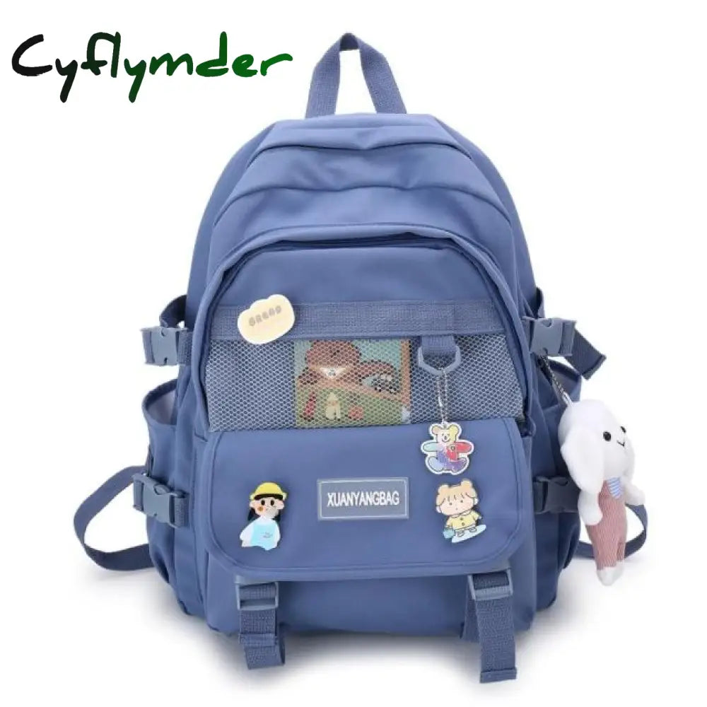 Cyflymder Kawaii Women Backpack For Girl School Bag Waterproof Travel Mochila Fashion Female