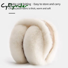 Cyflymder Korea Suede Warm Ear Muffs Ladies Outdoor Cycling Thickened Cold Ear Muffs Warm Headphones Cold Earplugs