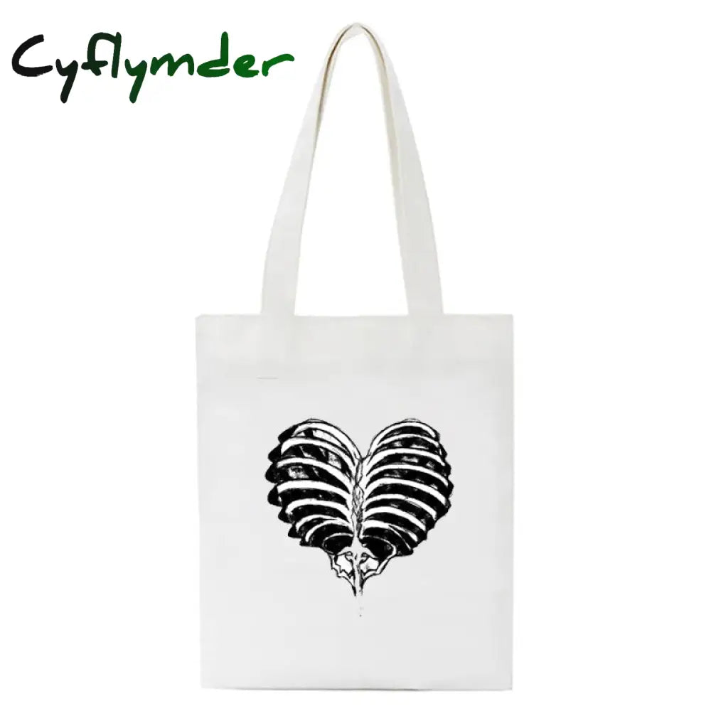 Cyflymder Korea Ulzzang Ins Heart Harajuku Women Shoulder Bag Art Gothic School Y2K Anime Canvas