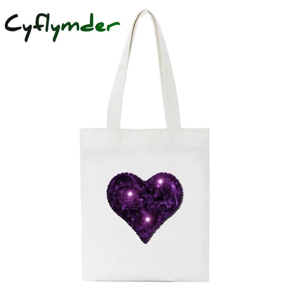 Cyflymder Korea Ulzzang Ins Heart Harajuku Women Shoulder Bag Art Gothic School Y2K Anime Canvas