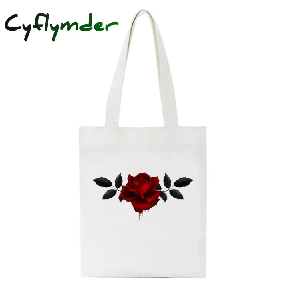 Cyflymder Korea Ulzzang Ins Heart Harajuku Women Shoulder Bag Art Gothic School Y2K Anime Canvas