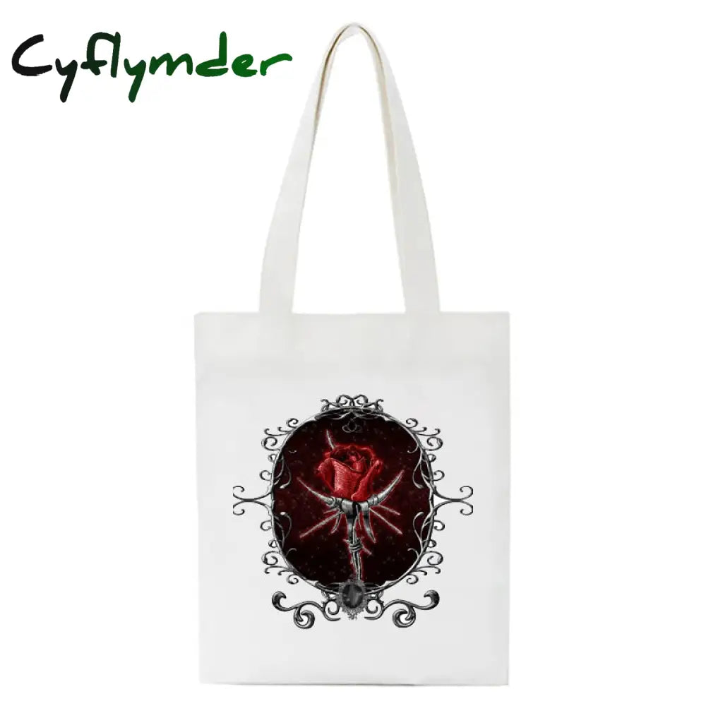 Cyflymder Korea Ulzzang Ins Heart Harajuku Women Shoulder Bag Art Gothic School Y2K Anime Canvas