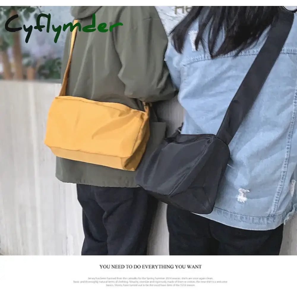 Cyflymder Korean Canvas Crossbody Bag For Women Nylon Waterproof Female Handbags Girl Student