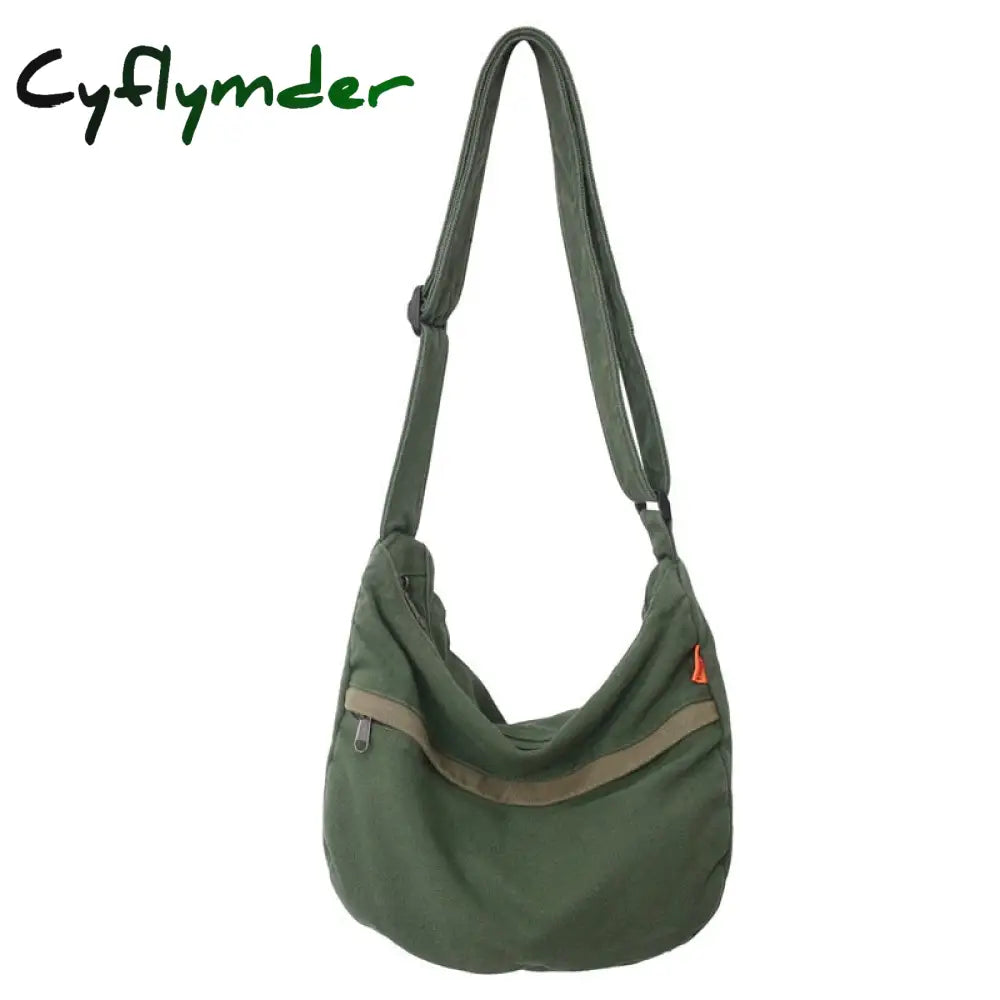 Cyflymder Korean Canvas Crossbody Bags For Women Casual Girl Student Shoulder Messenger Bag Fashion