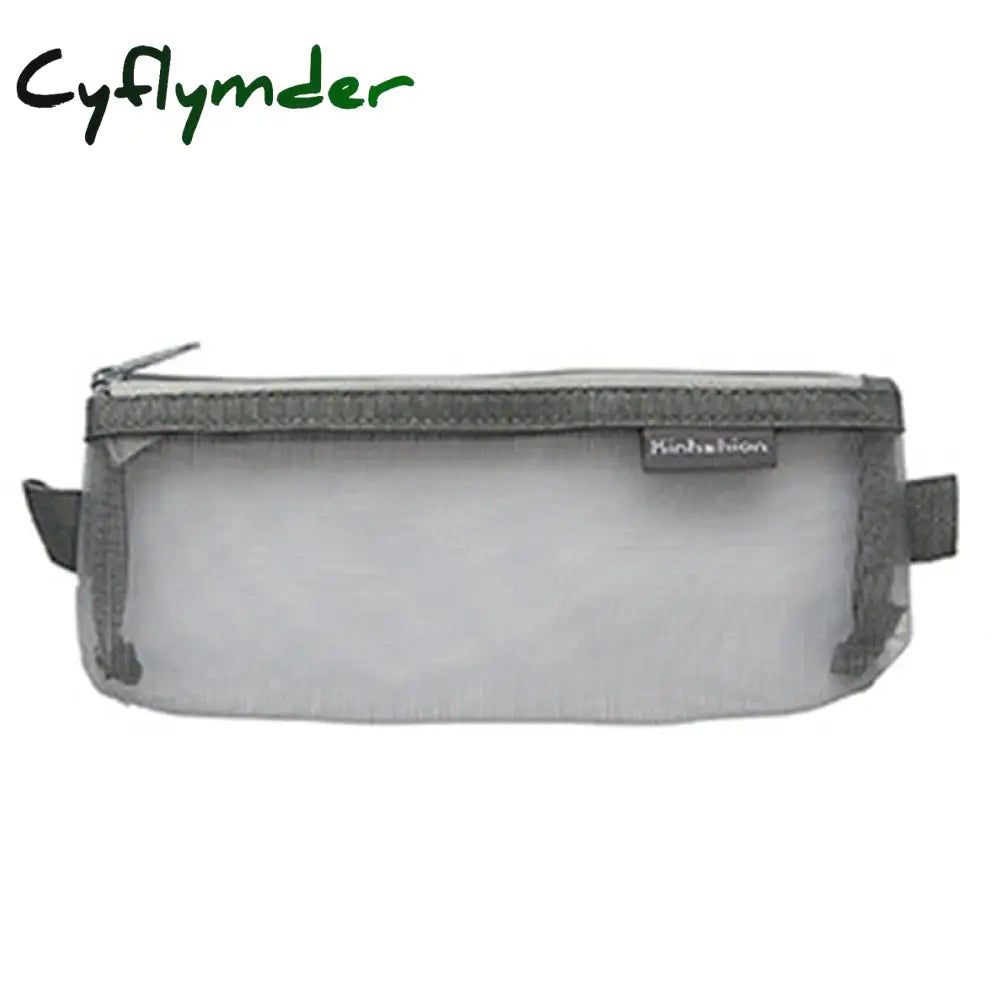 Cyflymder Korean Fashion Transparent Pencil Case Pouches Simple Macaroon Large Capacity Bag