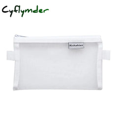 Cyflymder Korean Fashion Transparent Pencil Case Pouches Simple Macaroon Large Capacity Bag