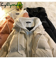 Cyflymder Korean Fashion Version Winter Leisure Cotton Clothes Women Y2K Multi-Functional Fake Two