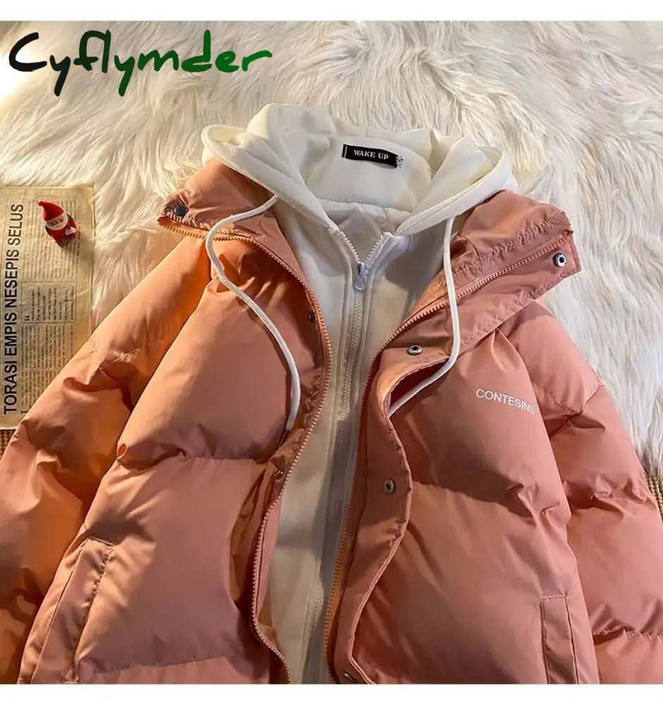 Cyflymder Korean Fashion Version Winter Leisure Cotton Clothes Women Y2K Multi-Functional Fake Two