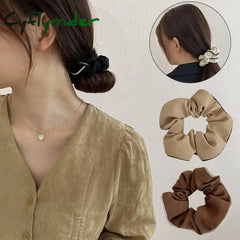 Cyflymder Korean Temperament Hair Scrunchies Accessories Simple Band Women Girls Ponytail Holder