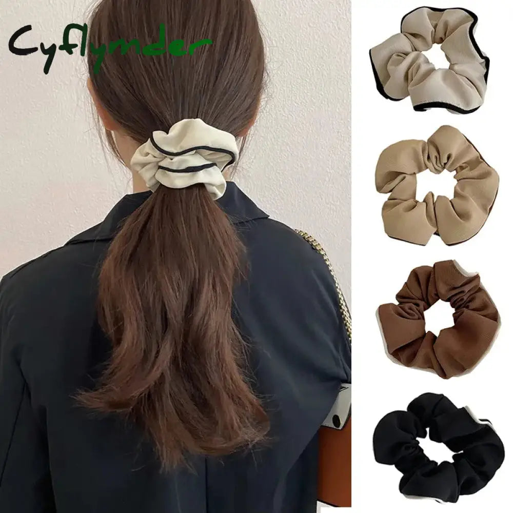 Cyflymder Korean Temperament Hair Scrunchies Accessories Simple Band Women Girls Ponytail Holder