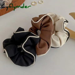 Cyflymder Korean Temperament Hair Scrunchies Accessories Simple Band Women Girls Ponytail Holder