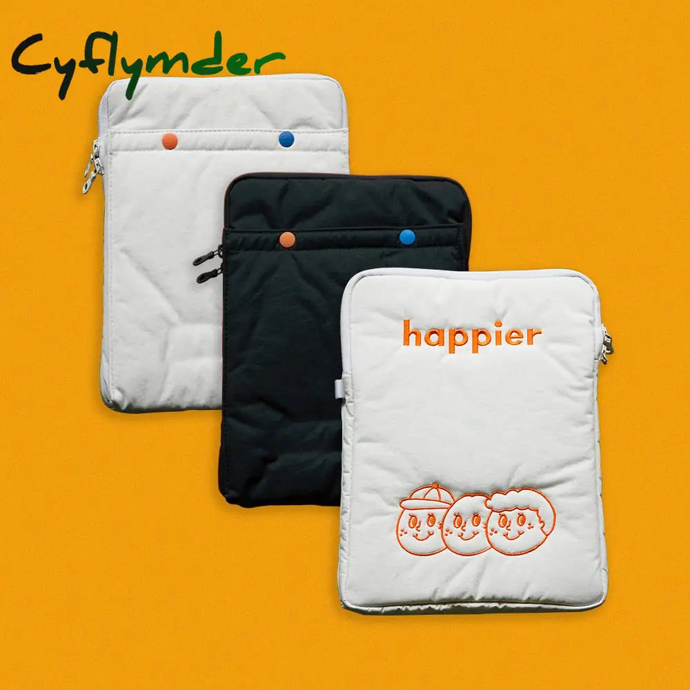 Cyflymder Korean Three Brothers Laptop Tablet Ipad Case Pouch For Ipad Pro 9.7 10.2 11 13 14 15