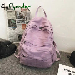 Cyflymder Korean Version High Capacity Travel Backpack Laptop Canvas Women Female Schoolbag For