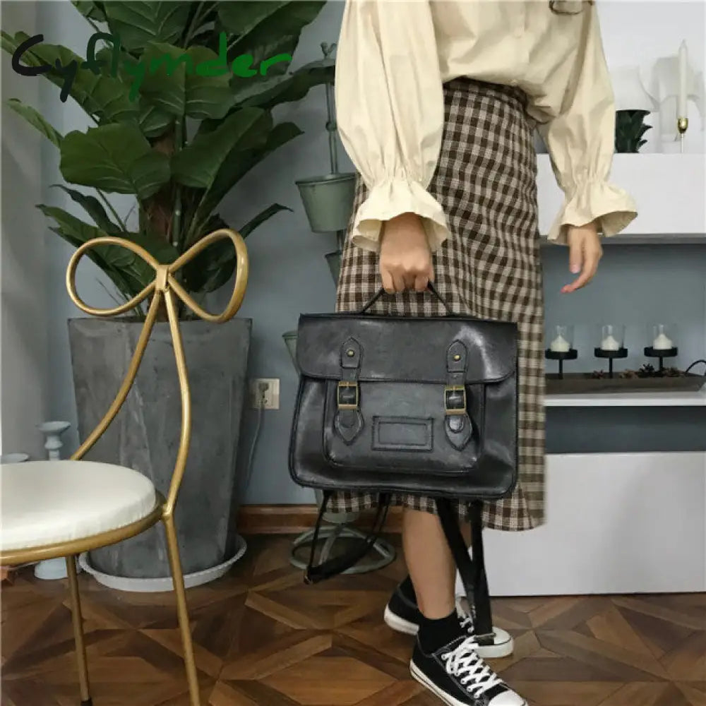 Cyflymder Korean Vintage Women Backpacks Preppy Style Student Backpack Multifunctional Female