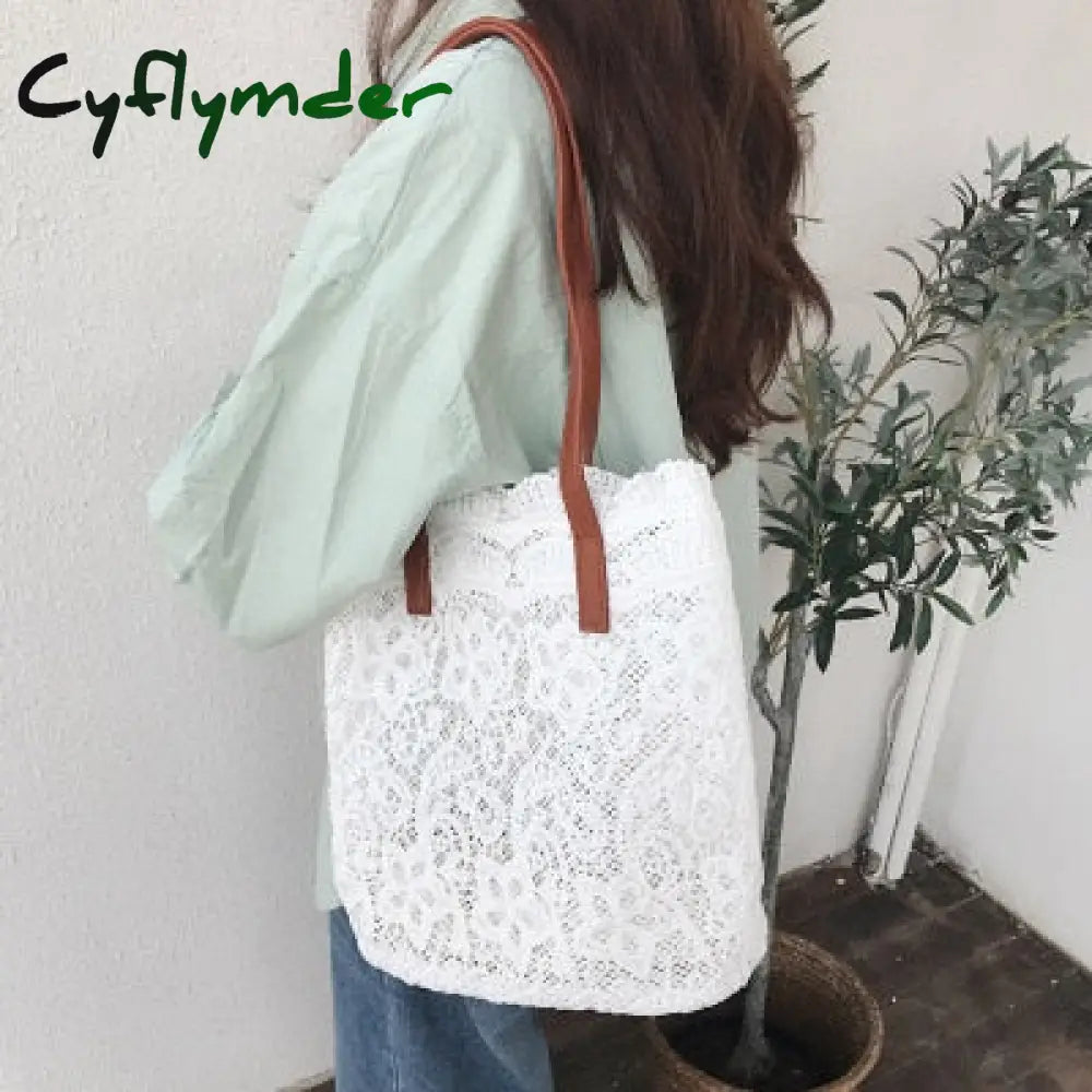 Cyflymder Lace Ladies Handbag Summer Beach Wedding Bridal Party Hand Bag Bolsa Feminina Women’s