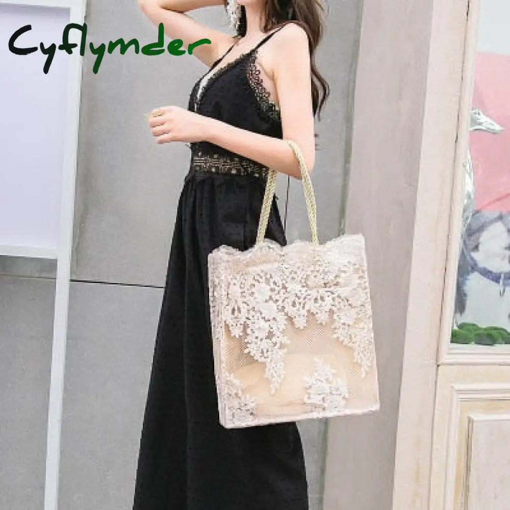 Cyflymder Lace Ladies Handbag Summer Beach Wedding Bridal Party Hand Bag Bolsa Feminina Women’s