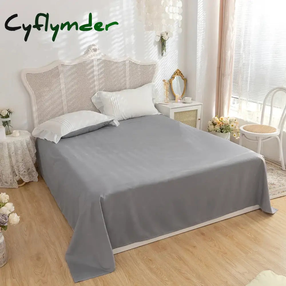 Cyflymder Lace Ruffles Bedding Set White and Gray Color Bedclothes for Boys/Girls Full Size Quilt Cover Sets Queen/King