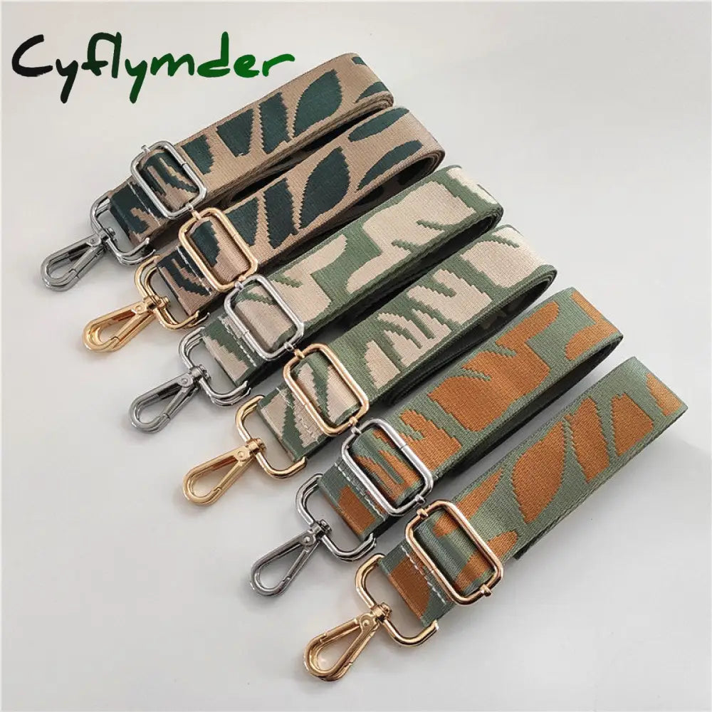 Cyflymder Ladies Adjustable Shoulder Bag Strap Contrast Color Webbing Handle Replacement Belt Women