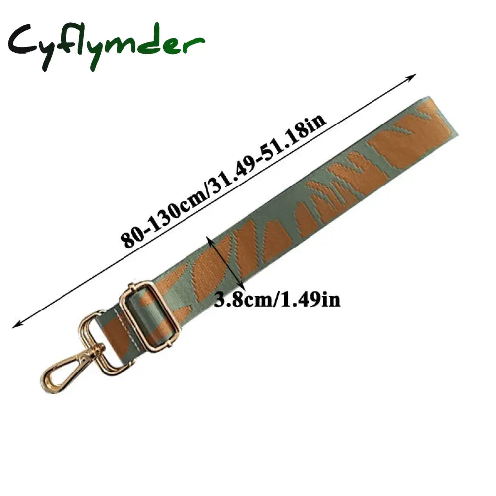 Cyflymder Ladies Adjustable Shoulder Bag Strap Contrast Color Webbing Handle Replacement Belt Women